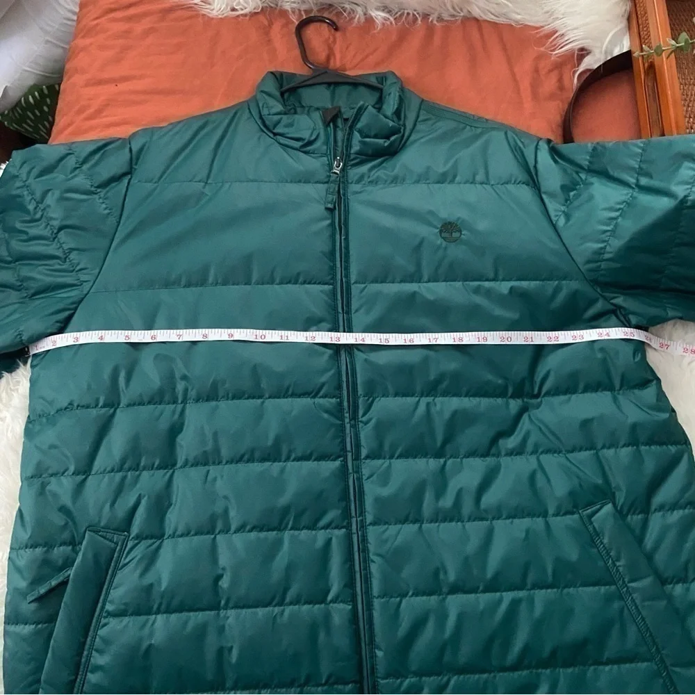 TIMBERLAND Puffer Jacket Mens XL Primaloft Insulated Quilted Lined Zip Green